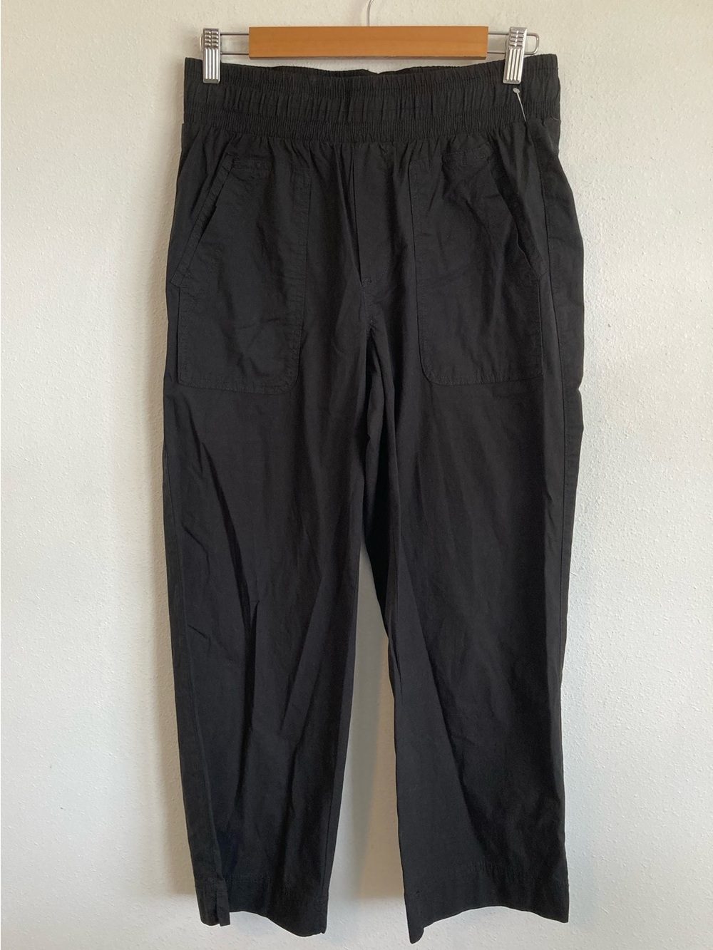 Wit & Wisdom Black Elastic-Waist Pants Small